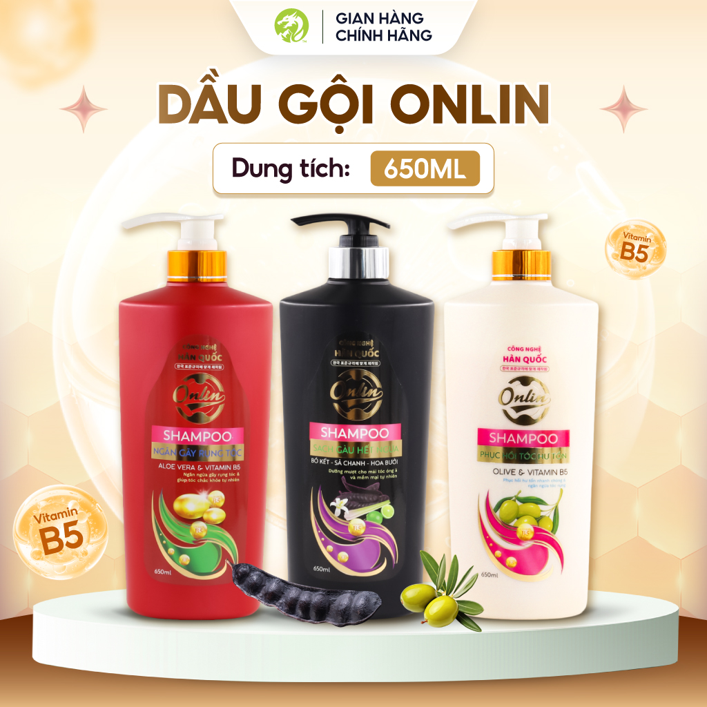 Dầu gội ONLIN phù hợp với nhiều loại tóc và nhu cầu khác nhau (chai 650ml)