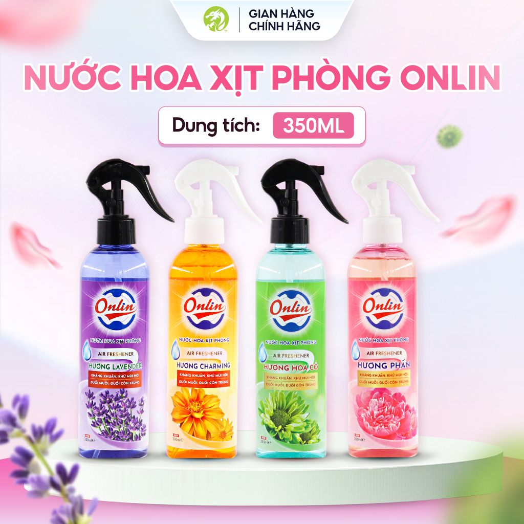Nước hoa xịt phòng ONLIN khử mùi làm thơm an toàn (chai xịt 350ml)